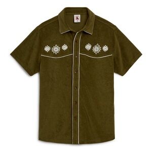 DANDY DEL MAR THE GAUCHO TERRY CLOTH SHIRT IN ARBEQUINA